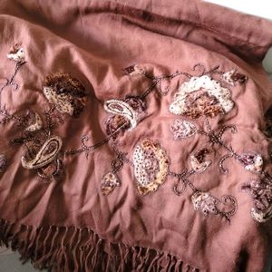 Charlotte Sparre brown wool scarf